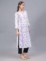 Load image into Gallery viewer, Seva Chikan Hand Embroidered Cotton Lucknowi Chikankari Kurta