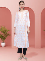 Load image into Gallery viewer, Seva Chikan Hand Embroidered Cotton Lucknowi Chikankari Kurta
