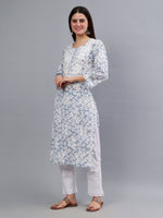 Load image into Gallery viewer, Seva Chikan Hand Embroidered Mal Mal Lucknowi Chikankari Kurta