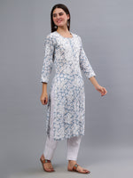Load image into Gallery viewer, Seva Chikan Hand Embroidered Mal Mal Lucknowi Chikankari Kurta