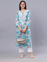 Load image into Gallery viewer, Seva Chikan Hand Embroidered Mal Mal Lucknowi Chikankari Kurta