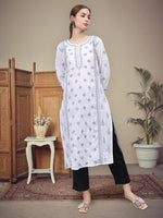 Load image into Gallery viewer, Seva Chikan Hand Embroidered Cotton Lucknowi Chikankari Kurta