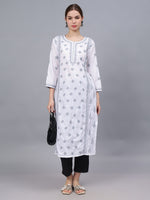 Load image into Gallery viewer, Seva Chikan Hand Embroidered Cotton Lucknowi Chikankari Kurta