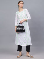 Load image into Gallery viewer, Seva Chikan Hand Embroidered Cotton Lucknowi Chikankari Kurta