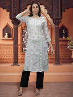 Load image into Gallery viewer, Seva Chikan Hand Embroidered Cotton Lucknowi Chikankari Kurta