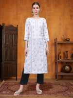 Load image into Gallery viewer, Seva Chikan Hand Embroidered Cotton Lucknowi Chikankari Kurta