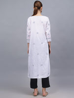 Load image into Gallery viewer, Seva Chikan Hand Embroidered Cotton Lucknowi Chikankari Kurta
