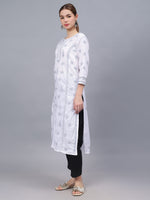 Load image into Gallery viewer, Seva Chikan Hand Embroidered Cotton Lucknowi Chikankari Kurta