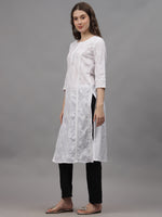 Load image into Gallery viewer, Seva Chikan Hand Embroidered Cotton Lucknowi Chikankari Kurta