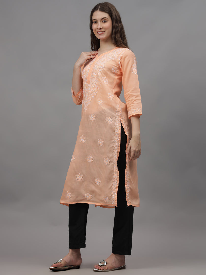 Seva Chikan Hand Embroidered Cotton Lucknowi Chikankari Kurta