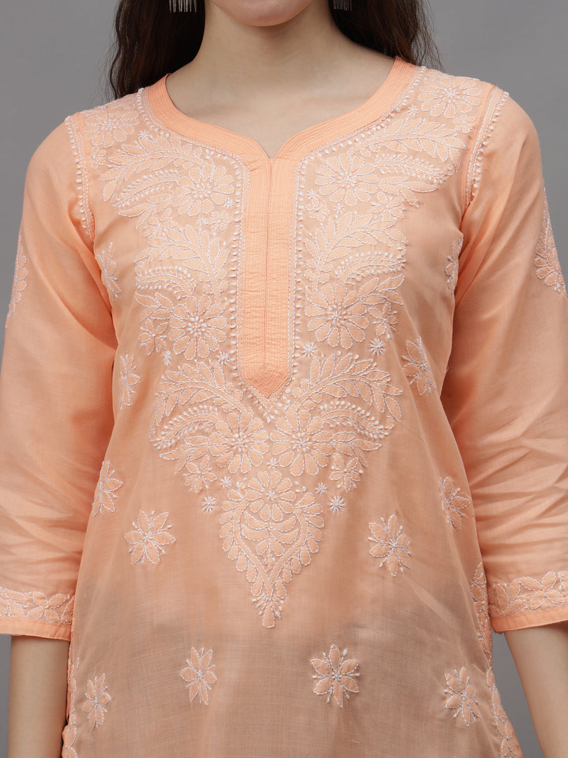 Seva Chikan Hand Embroidered Cotton Lucknowi Chikankari Kurta