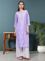 Load image into Gallery viewer, Seva Chikan Hand Embroidered Cotton Lucknowi Chikankari Kurta