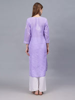 Load image into Gallery viewer, Seva Chikan Hand Embroidered Cotton Lucknowi Chikankari Kurta