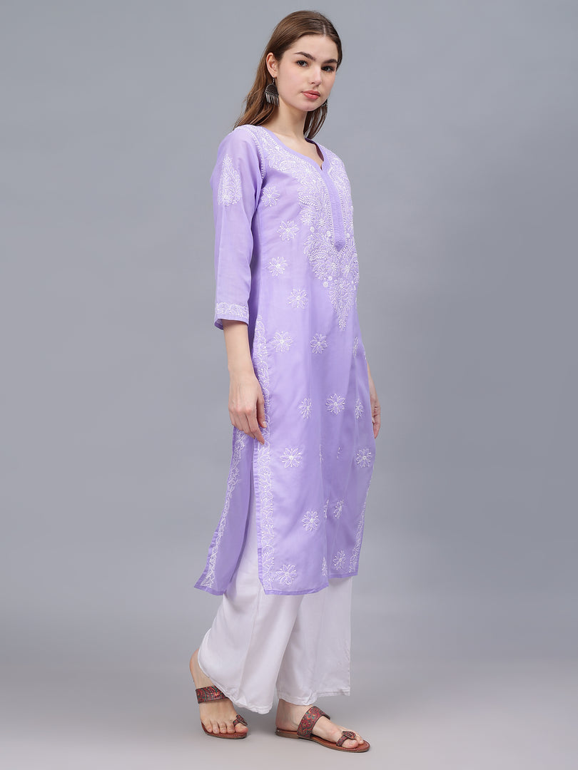 Seva Chikan Hand Embroidered Cotton Lucknowi Chikankari Kurta