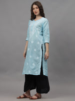 Load image into Gallery viewer, Seva Chikan Hand Embroidered Cotton Lucknowi Chikankari Kurta