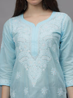 Load image into Gallery viewer, Seva Chikan Hand Embroidered Cotton Lucknowi Chikankari Kurta