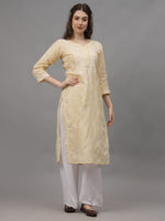Load image into Gallery viewer, Seva Chikan Hand Embroidered Cotton Lucknowi Chikankari Kurta