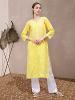 Load image into Gallery viewer, Seva Chikan Hand Embroidered Cotton Lucknowi Chikankari Kurta