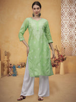 Load image into Gallery viewer, Seva Chikan Hand Embroidered Cotton Lucknowi Chikankari Kurta