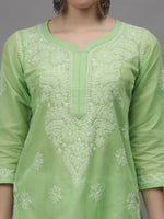 Load image into Gallery viewer, Seva Chikan Hand Embroidered Cotton Lucknowi Chikankari Kurta