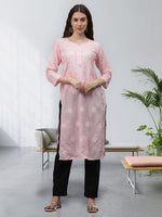 Load image into Gallery viewer, Seva Chikan Hand Embroidered Cotton Lucknowi Chikankari Kurta