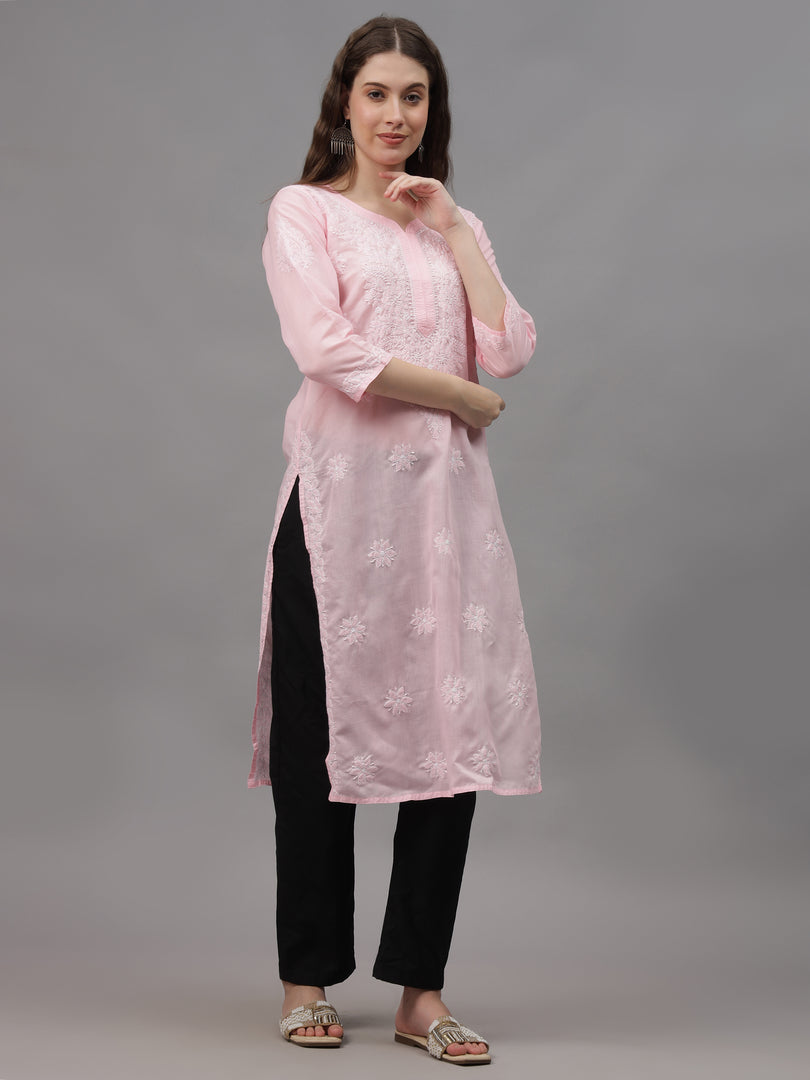Seva Chikan Hand Embroidered Cotton Lucknowi Chikankari Kurta