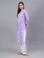Load image into Gallery viewer, Seva Chikan Hand Embroidered Cotton Lucknowi Chikankari Kurta