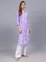 Load image into Gallery viewer, Seva Chikan Hand Embroidered Cotton Lucknowi Chikankari Kurta
