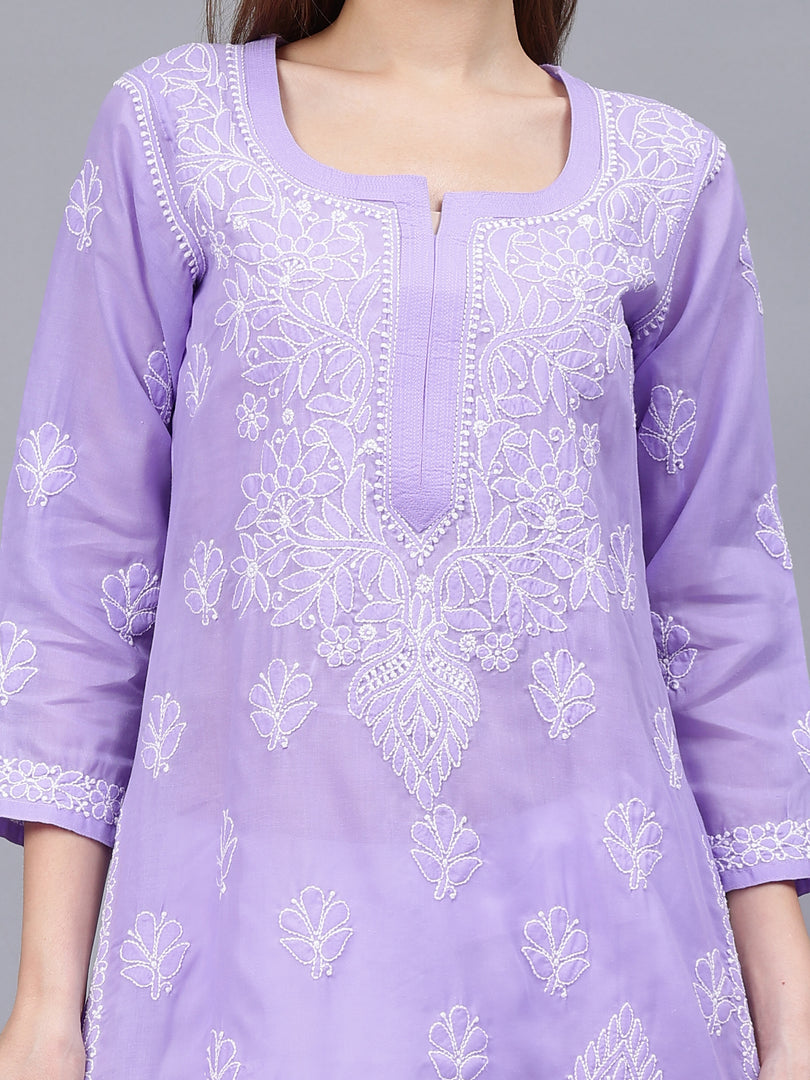 Seva Chikan Hand Embroidered Cotton Lucknowi Chikankari Kurta