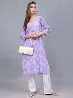 Load image into Gallery viewer, Seva Chikan Hand Embroidered Cotton Lucknowi Chikankari Kurta