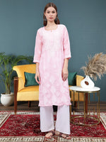 Load image into Gallery viewer, Seva Chikan Hand Embroidered Cotton Lucknowi Chikankari Kurta