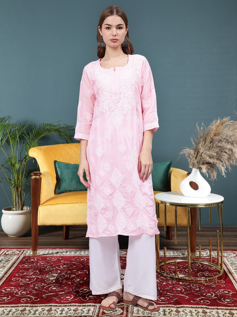 Seva Chikan Hand Embroidered Cotton Lucknowi Chikankari Kurta