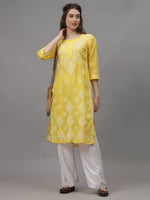 Load image into Gallery viewer, Seva Chikan Hand Embroidered Cotton Lucknowi Chikankari Kurta
