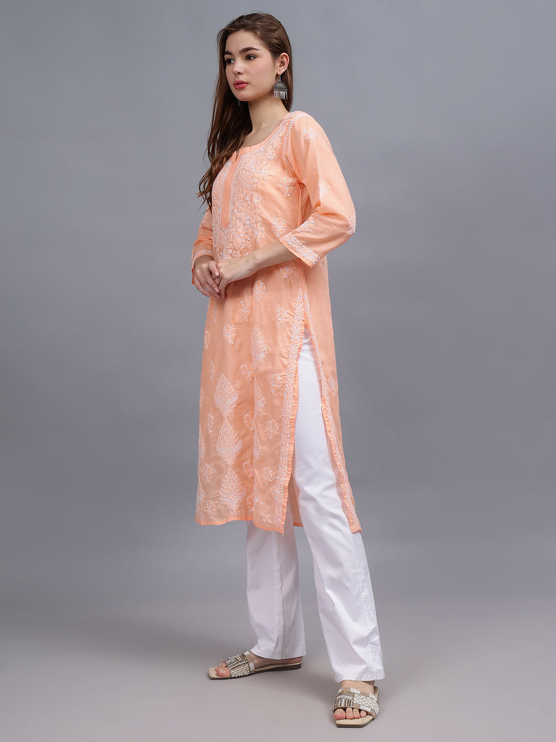 Seva Chikan Hand Embroidered Cotton Lucknowi Chikankari Kurta