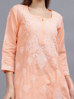 Load image into Gallery viewer, Seva Chikan Hand Embroidered Cotton Lucknowi Chikankari Kurta