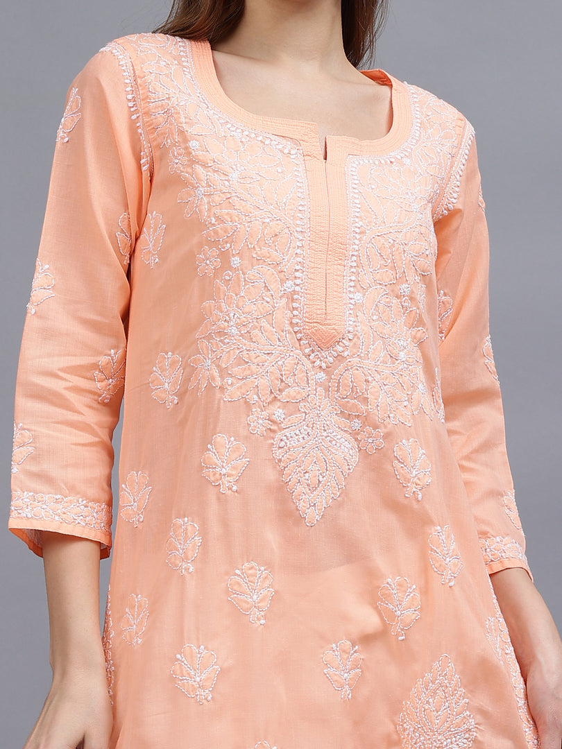Seva Chikan Hand Embroidered Cotton Lucknowi Chikankari Kurta