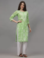Load image into Gallery viewer, Seva Chikan Hand Embroidered Cotton Lucknowi Chikankari Kurta