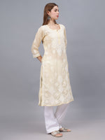 Load image into Gallery viewer, Seva Chikan Hand Embroidered Cotton Lucknowi Chikankari Kurta