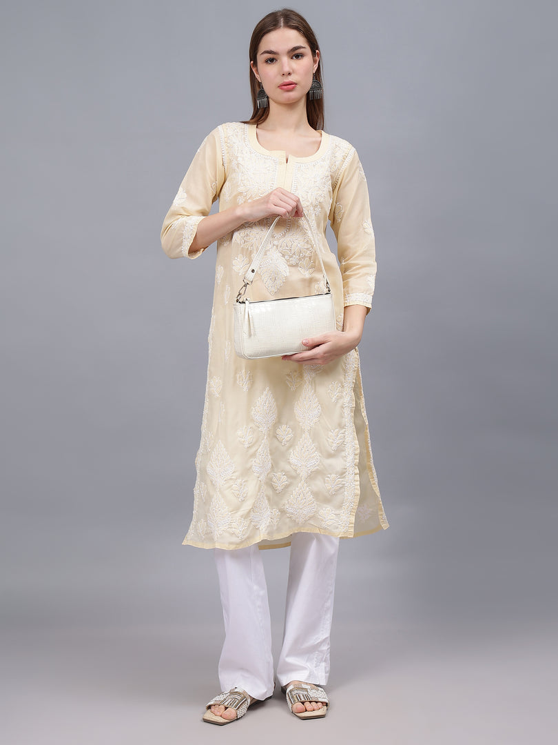 Seva Chikan Hand Embroidered Cotton Lucknowi Chikankari Kurta
