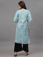 Load image into Gallery viewer, Seva Chikan Hand Embroidered Cotton Lucknowi Chikankari Kurta