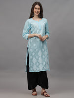 Load image into Gallery viewer, Seva Chikan Hand Embroidered Cotton Lucknowi Chikankari Kurta