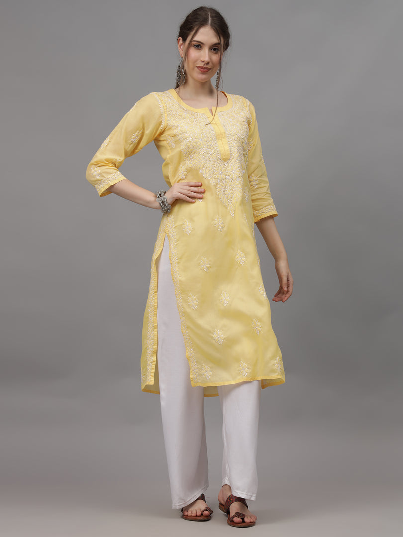 Seva Chikan Hand Embroidered Cotton Lucknowi Chikankari Kurta