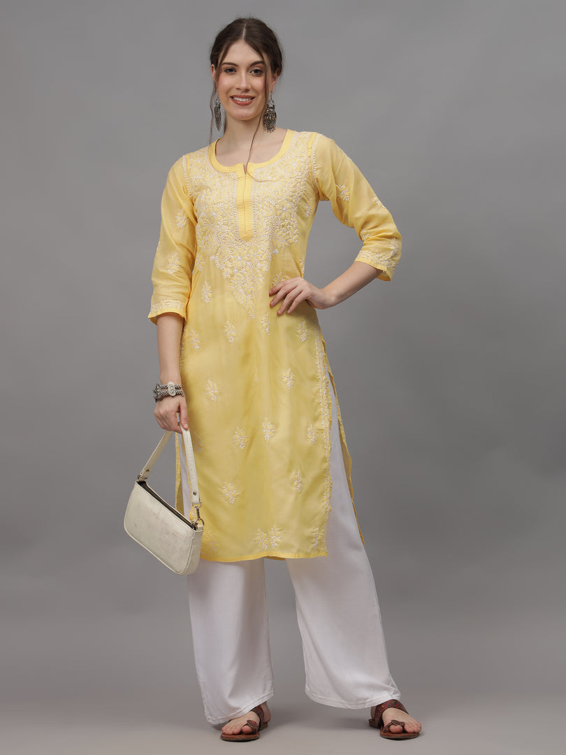 Seva Chikan Hand Embroidered Cotton Lucknowi Chikankari Kurta