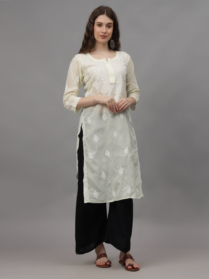 Seva Chikan Hand Embroidered Cotton Lucknowi Chikankari Kurta