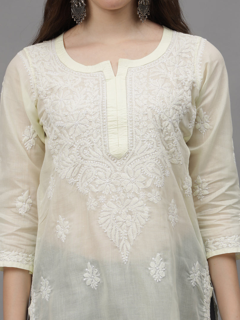 Seva Chikan Hand Embroidered Cotton Lucknowi Chikankari Kurta