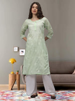 Load image into Gallery viewer, Seva Chikan Hand Embroidered Cotton Lucknowi Chikankari Kurta