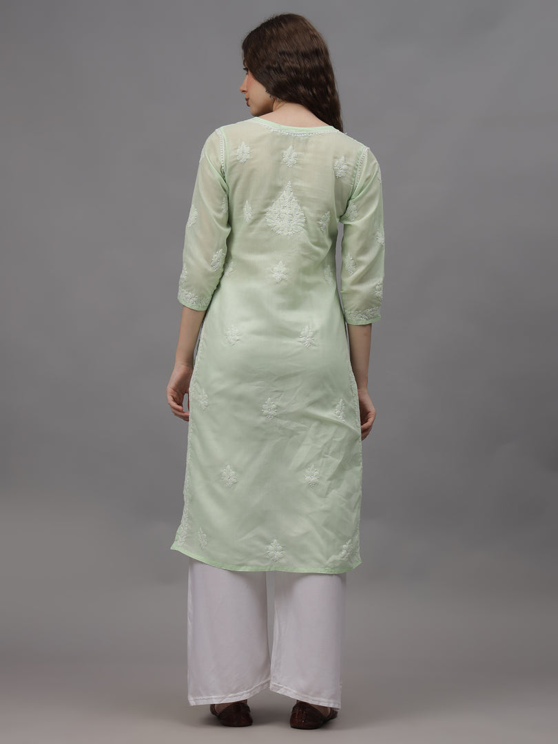 Seva Chikan Hand Embroidered Cotton Lucknowi Chikankari Kurta