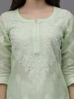Load image into Gallery viewer, Seva Chikan Hand Embroidered Cotton Lucknowi Chikankari Kurta