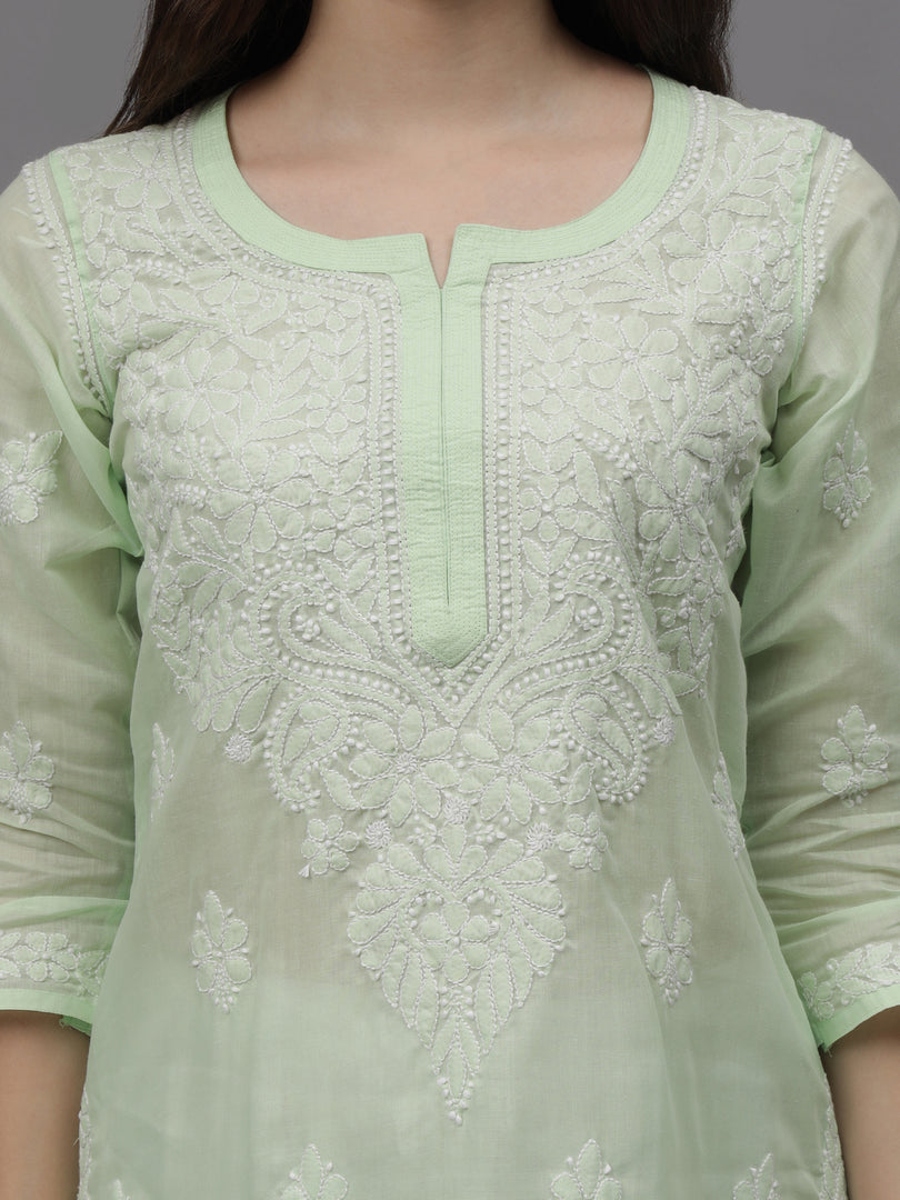 Seva Chikan Hand Embroidered Cotton Lucknowi Chikankari Kurta