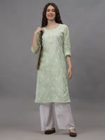 Load image into Gallery viewer, Seva Chikan Hand Embroidered Cotton Lucknowi Chikankari Kurta